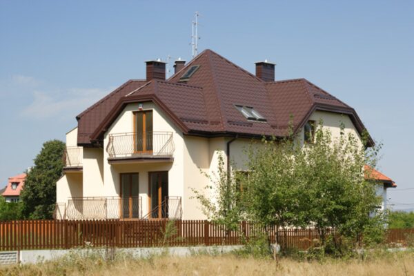 Металочерепиця Blachy Pruszynski szafir 0.45 мм РЕMA  RAL 8017 — изображение 3