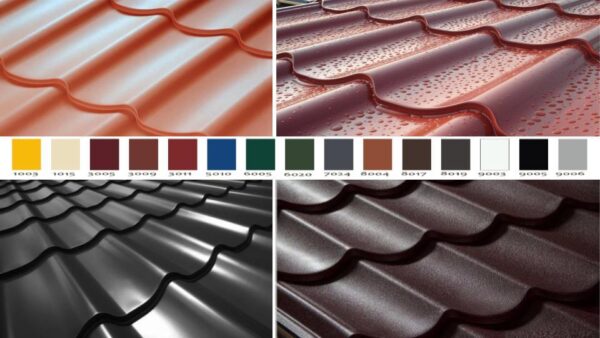 Металочерепиця Сталекс Гранд матова ArcelorMittal PEMA RAL 3005 (гила вишня) 0,5 мм Poland — изображение 9