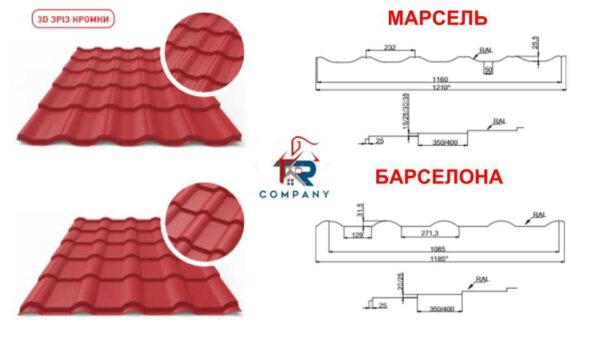 Металочерепиця Металіка 8017 — Monterrey Plus у ЗD зрізі, Standard PEMA 0,45 мм — изображение 10