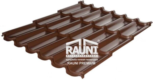 Металочерепиця  RAL 8017  Rauni Premium 450 мм  PE 0,45 мм  Південна Корея — изображение 2