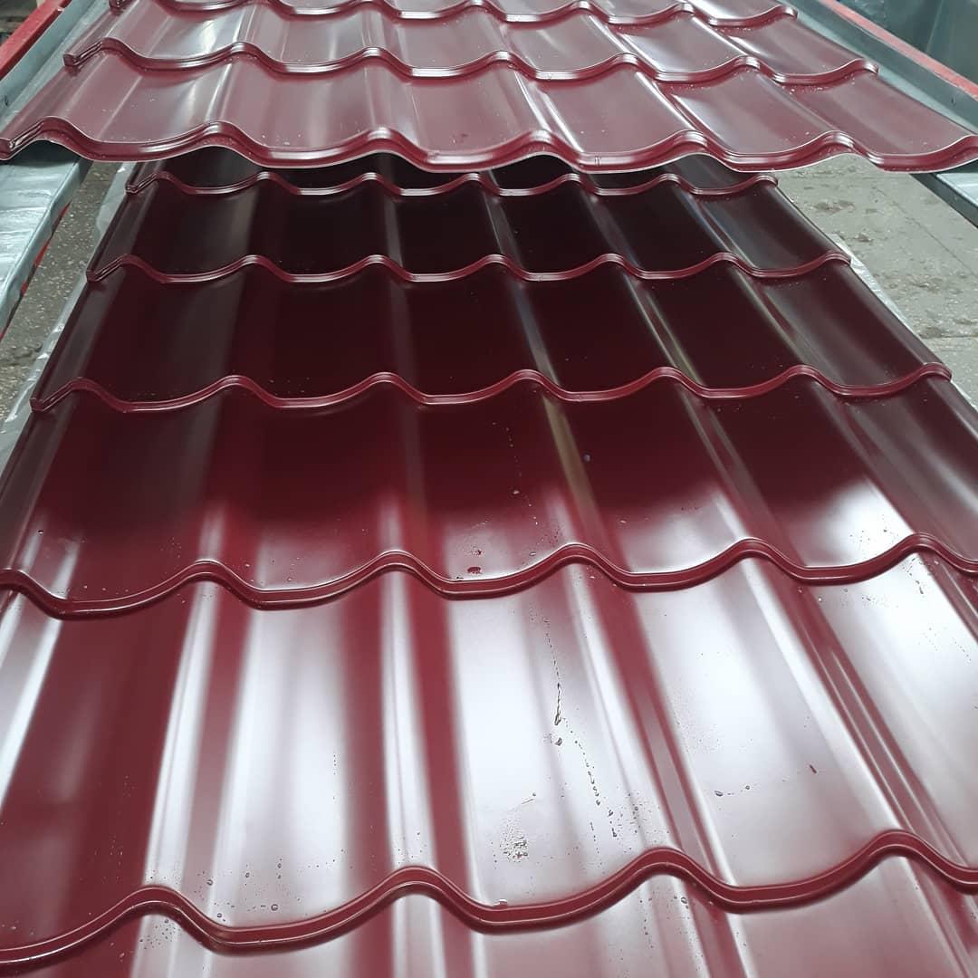 Металочерепиця Rauni Premium RAL 3011 (червона — глянець) PE 0,45 мм Південна Корея 10 Металочерепиця Rauni Premium RAL 3011 (червона — глянець) PE 0,45 мм Південна Корея — изображение 10