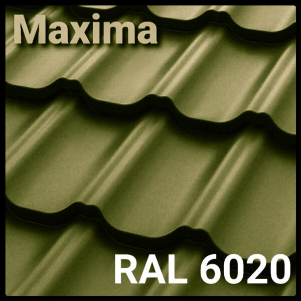 Металочерепиця — MAXIMA PEMA RAL 6020 Італія Marchegalia 350/30 0,45 мм завод Сталекс