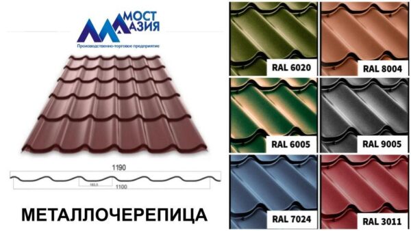 Металочерепиця Містазія 0,5 мм RAL 6005 МАТ — изображение 7