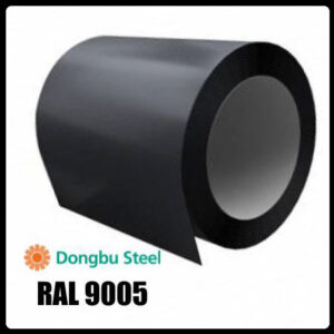Рулонна сталь "Dongbu Steel" ( Корея) 0,45 мм — гладкий лист із полімерним покриттям RAL 9005