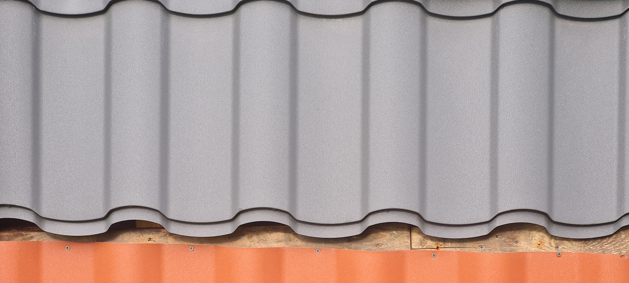 Металочерепиця Венера (0,45 мм ARVEDI) MAT RAL 7016 Темно-сірий 4 Металочерепиця Венера (0,45 мм ARVEDI) MAT RAL 7016 Темно-сірий — изображение 4