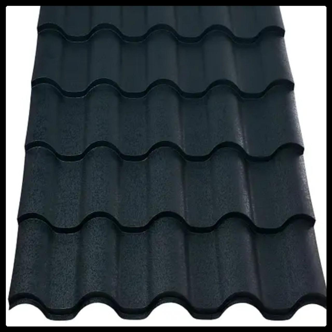 Металочерепиця Інтегра 0,5 мм RAL 9005 чорний 1 Металочерепиця Інтегра 0,5 мм RAL 9005 чорний