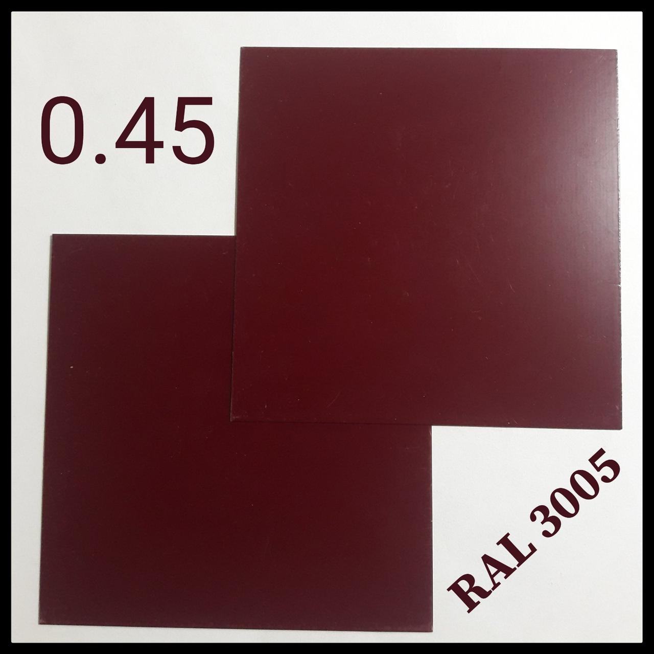 Гладкий лист із полімерним покриттям Ral 3005 0,45 мм (Глянець) "SeAH Steel" 1 Гладкий лист із полімерним покриттям Ral 3005 0,45 мм (Глянець) "SeAH Steel"