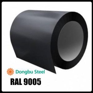 Рулонна сталь "Dongbu Steel" ( Корея) 0,45 мм — гладкий лист із полімерним покриттям RAL 9005