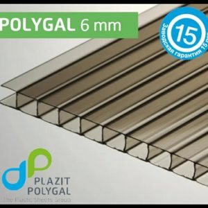 Стільниковий Полікарбонат 6 мм "Polygal Standart" (Бронзовый)