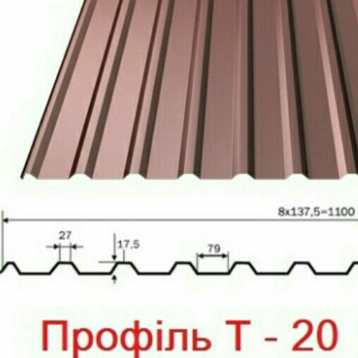 Профнастил універсальний T-20 Ruukki 0,45 мм (глянець) 4 Профнастил універсальний T-20 Ruukki 0,45 мм (глянець) - Зображення 4