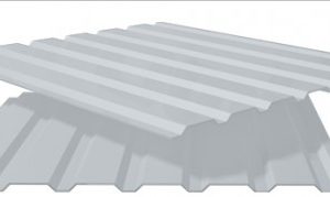 Профнастил ПС-20 RAL 9006 / PE / 0.4  мм