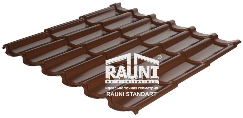 Металочерепиця RAUNI STANDART RAL 3005 РЕМА 0.45 мм 8 Металочерепиця RAUNI STANDART RAL 3005 РЕМА 0.45 мм - Зображення 8