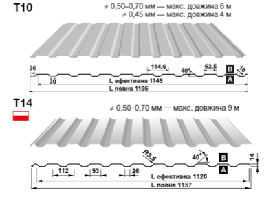 Профнастил Т 14 / Ral 8017 / 0.5 мм / Arcelor Mittal / Blachy Pruszynski 2 Профнастил Т 14 / Ral 8017 / 0.5 мм / Arcelor Mittal / Blachy Pruszynski - Зображення 2