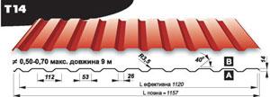 Профнастил Blachy Pruszynski T-14 RAL 8017, PE 25 мк 0,5 мм. 2 Профнастил Blachy Pruszynski T-14 RAL 8017, PE 25 мк 0,5 мм. - Зображення 2