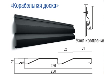 Металосайдинг — корабельна дошка 0,5 мм RAL (9005,3005,8017,7024) matt Польща 2 Металосайдинг — корабельна дошка 0,5 мм RAL (9005,3005,8017,7024) matt Польща - Зображення 2