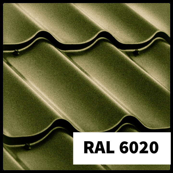 Металочерепиця RAL 6020 матова 0,5 мм ( Шведський метал SSAB) 2 Металочерепиця RAL 6020 матова 0,5 мм ( Шведський метал SSAB) - Зображення 2