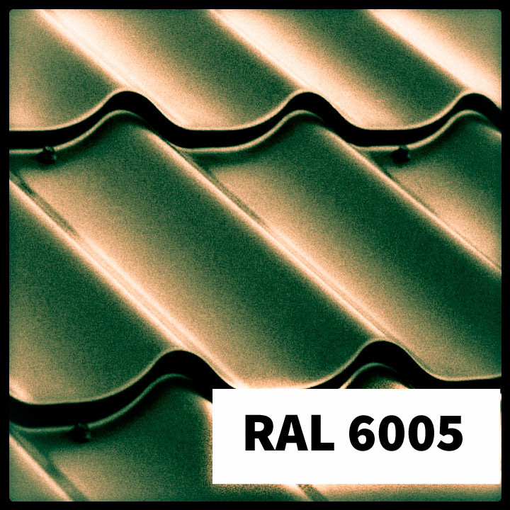 Металочерепиця RAL 6020 матова 0,5 мм ( Шведський метал SSAB) 4 Металочерепиця RAL 6020 матова 0,5 мм ( Шведський метал SSAB) - Зображення 4