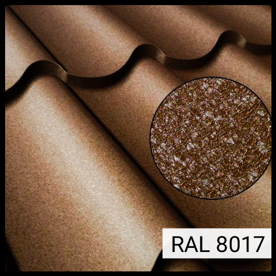 Металочерепиця Рауні Стандарт, RAL 8017 Корея MAT 0,45 мм. 1 Металочерепиця Рауні Стандарт, RAL 8017 Корея MAT 0,45 мм.
