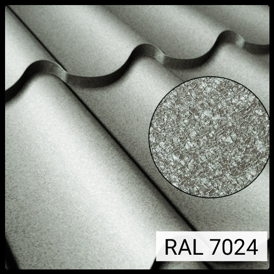 Металочерепиця ArcelorMittal ⁇ 0,5 mm ⁇ RAL 7024 (графіт) 1 Металочерепиця ArcelorMittal ⁇ 0,5 mm ⁇ RAL 7024 (графіт)