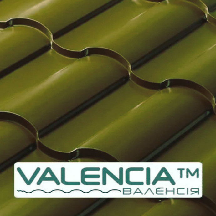 Металочерепиця VALENCIA 0,5 мм PEMA RAL 6020 1 Металочерепиця VALENCIA 0,5 мм PEMA RAL 6020