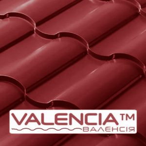 Металочерепиця VALENCIA / 0,45 мм / PE / RAL 3005