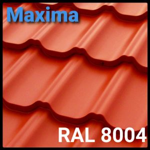 Металочерепиця Сталекс — MAXIMA 350/30 0,45 мм PEMA RAL 8004 Італія Marchegalia