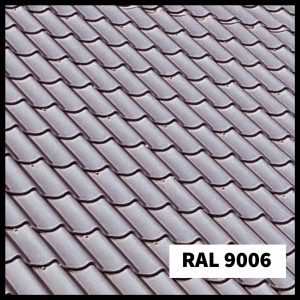 Металочерепиця Rauni Premium  RAL 9006 PE 0,45 мм