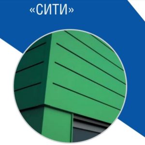Фасадні Панелі ⁇ Сіті 320 мм ⁇ 0,5 мм ⁇ PEMA ⁇ RAL 8004 ⁇