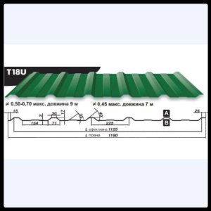 Профнастил Т-18U RAL 5010 синій глянець, Blachy Pruszynski 0.5 мм