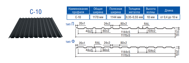 Профнастил С-10 тип ф ⁇ RAL 3005 МАТ ⁇ 0.45 мм ⁇ Arvedi 9 Профнастил С-10 тип ф ⁇ RAL 3005 МАТ ⁇ 0.45 мм ⁇ Arvedi - Зображення 9