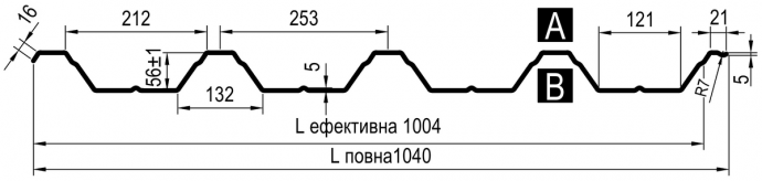 Профнастил — Т 57 Pruszynski / 0,5 мм / RAL 7 Профнастил — Т 57 Pruszynski / 0,5 мм / RAL - Зображення 7