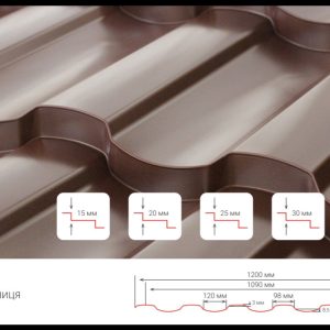 Металочерепиця Верона RAL 3005