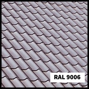 Металочерепиця «Ефект» Колір по RAL 9006 ( Сріблястий металік )