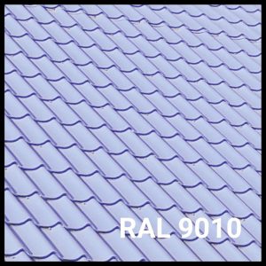 Металочерепиця «Ефект» Колір по RAL 9010 (Білий)