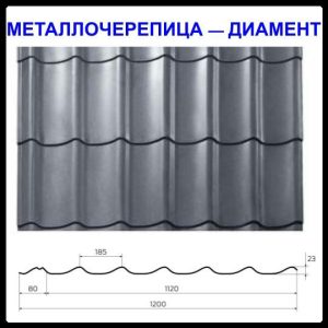 Металочерепиця Діамент — RAL 9005