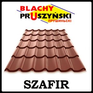 Blachy Pruszynski , металочерепиця ,szafir 0.5 мм РЕ 25 mk RAL 5005, 8016,3005,6005