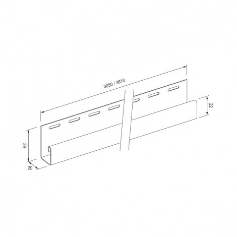 Планка J-Trim VOX MAX-3 Білий 2 Планка J-Trim VOX MAX-3 Білий - Зображення 2