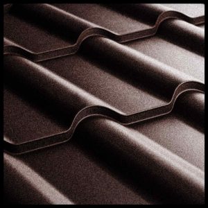 Металочерепиця Ретро U.S.Steel Словаччина 0,45 mm PEMA RAL 8019