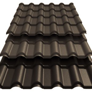 Металочерепиця Ретро U.S.Steel Словаччина 0,45 mm PE RAL 8019