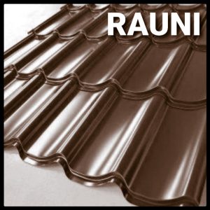 Металочерепиця  RAL 8017  Rauni Premium 450 мм  PE 0,45 мм  Південна Корея