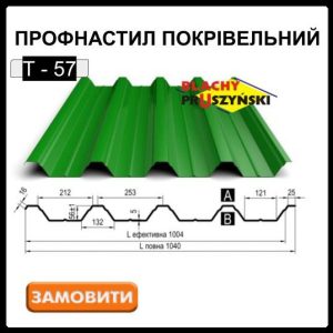 Профнастил — Т 57 Pruszynski / 0,5 мм / RAL