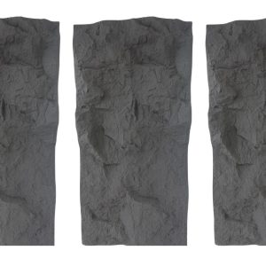 3D панель Куршевель 1 Білий Темно-сірий