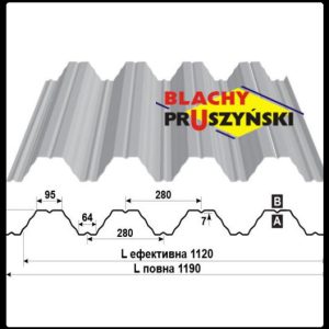 Профнастил Т - 80 U (Blachy Pruszynski) 0,7 мм / PE 9010 15 mk / Zn-100