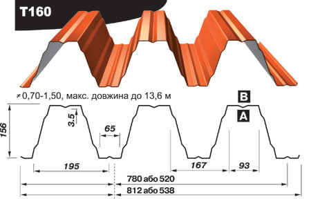 Профнастил Т -160 0,75 мм оцинкований Blachy Pruszynski — (Прушинські) Польща. 5 Профнастил Т -160 0,75 мм оцинкований Blachy Pruszynski — (Прушинські) Польща. - Зображення 5